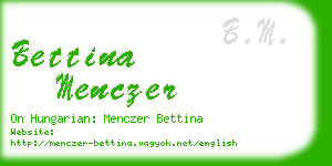 bettina menczer business card